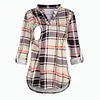 Maternity Nursing 3/4 Rolled Sleeve Tunic Blouses Breastfeeding Tops
