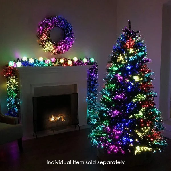 🔥kukelife🔥Christmas-the light show holiday trim wreath