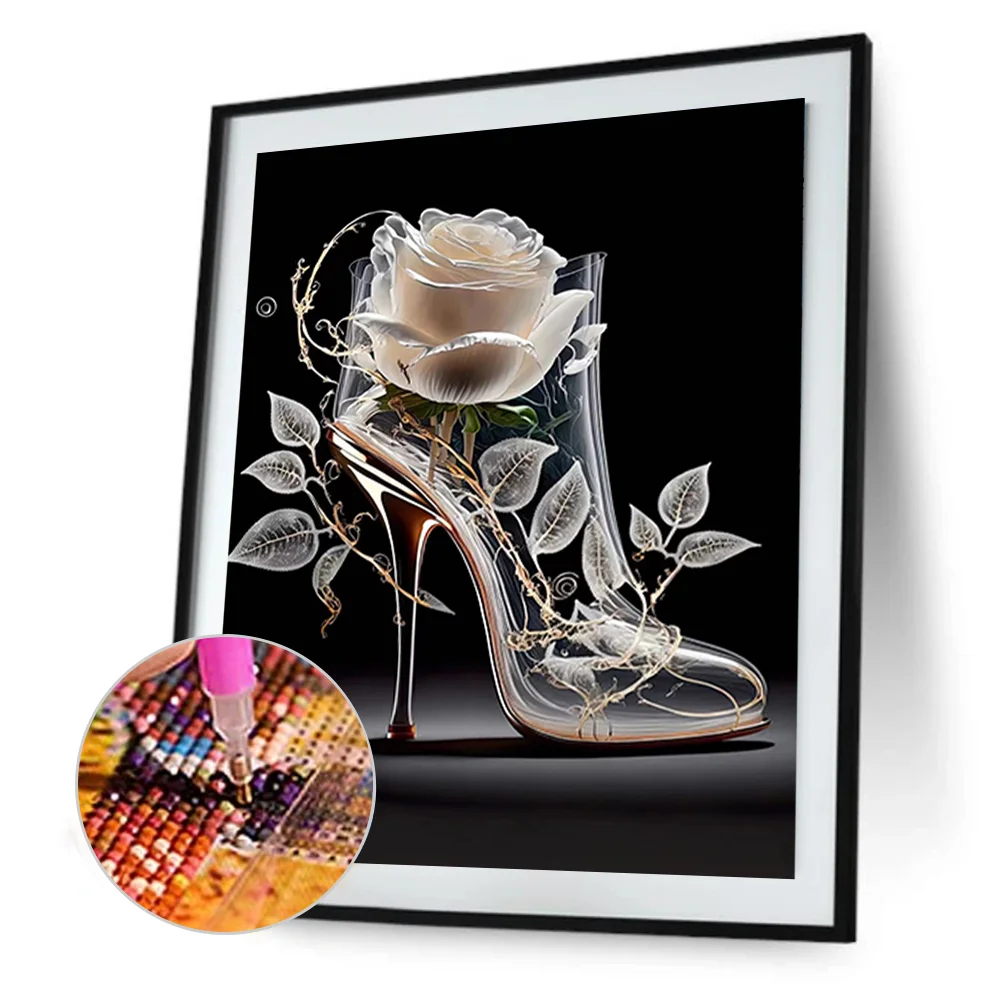 Diamond Painting - Full Round Drill - Flwoer High Heels(30*40cm)