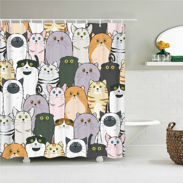 

Shower Curtain – Cat Dog-180*180cm, 501 Original