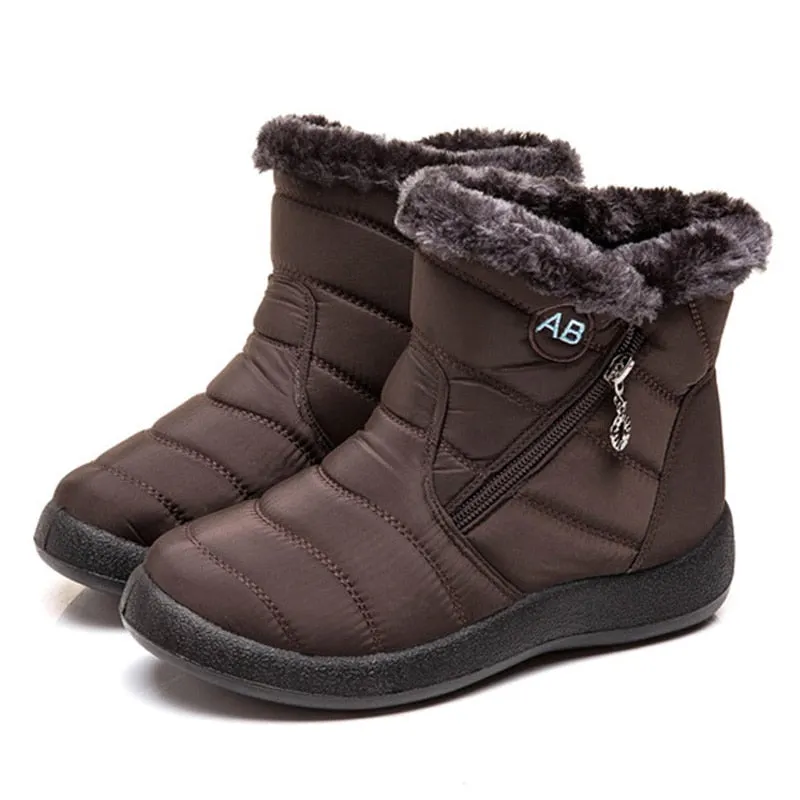 Women Boots Waterproof Snow Boots Female Plush Winter Boots Women Warm Ankle Botas Mujer Winter Shoes Woman Plus Size 43