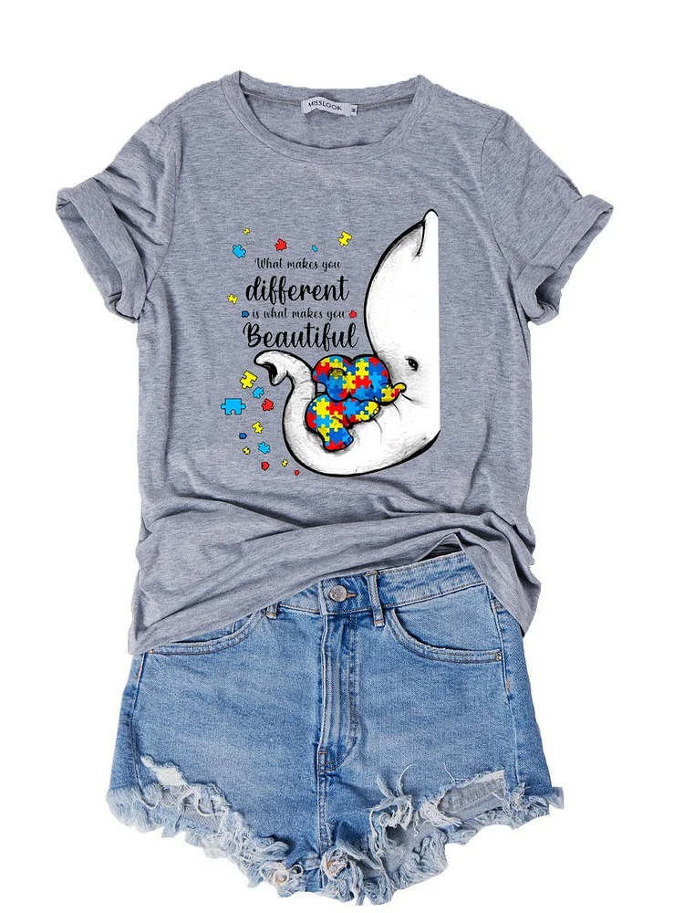 Bestdealfriday What Makes You Different Is What Makes You Beautiful Autism Tee
