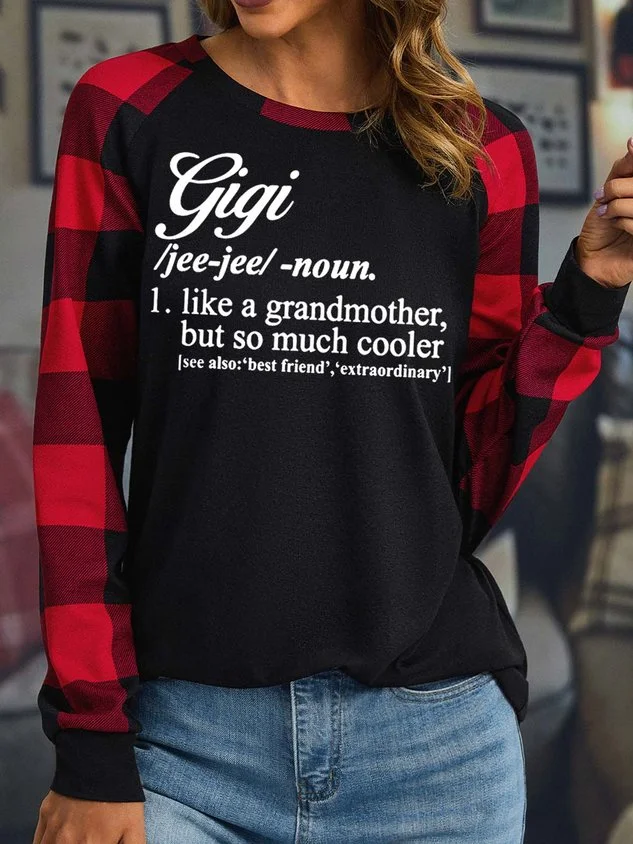 Women’s Gigi Like A Grandmother But So Much Cooler Casual Crew Neck Top socialshop
