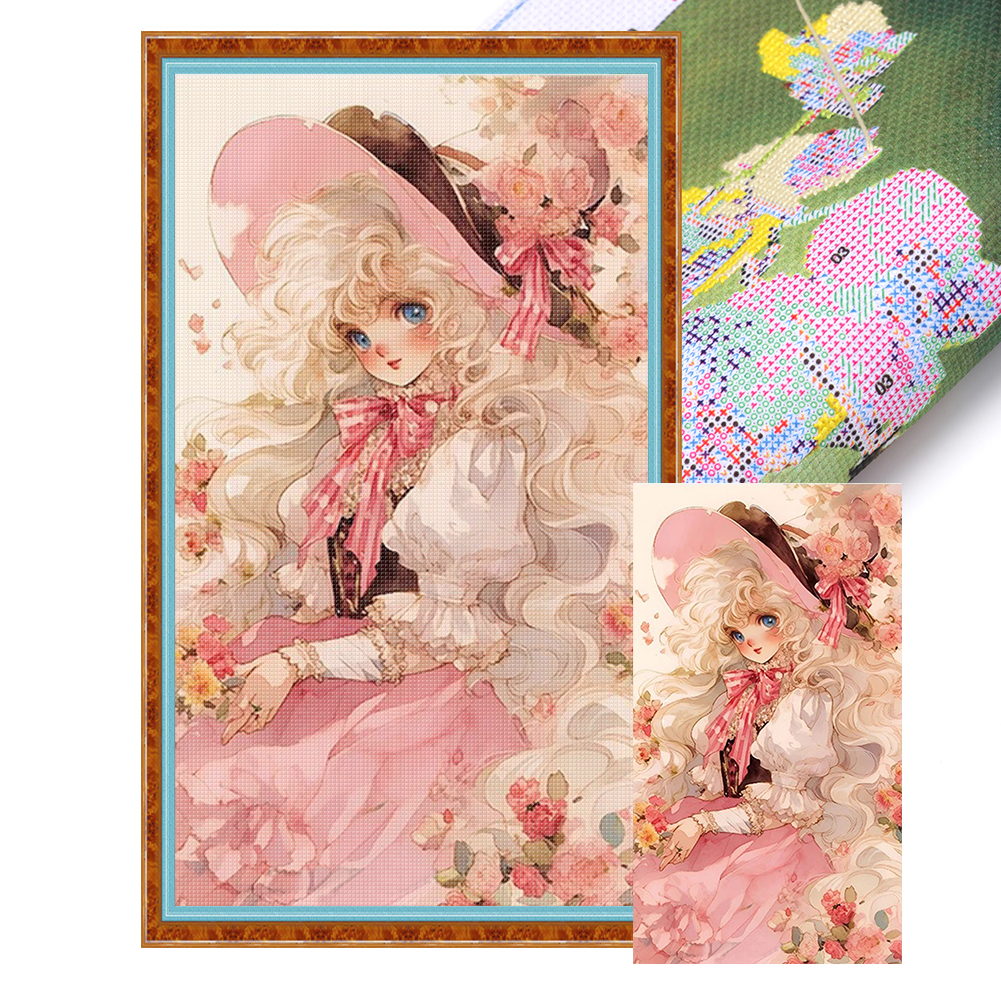 Dream girl Full 11CT Pre-stamped Canvas(40*70cm) Cross Stitch