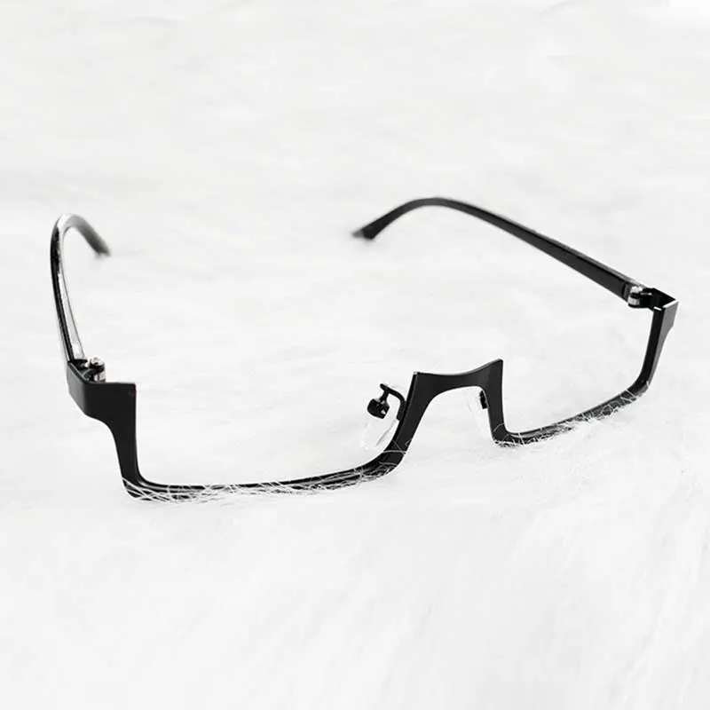 Half-Rim Glasses Frame Without Lenses
