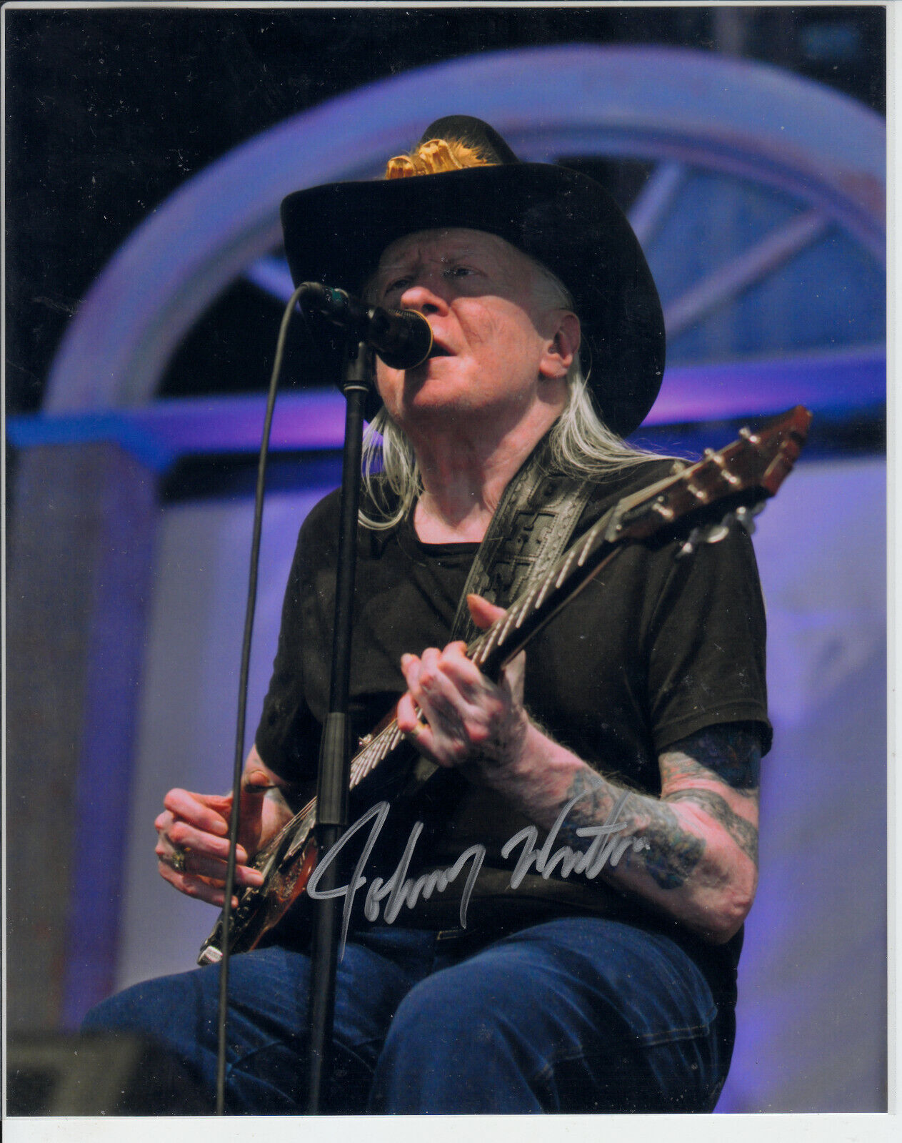 Johnny Winter American singer and guitarist Signed Autograph 8x10