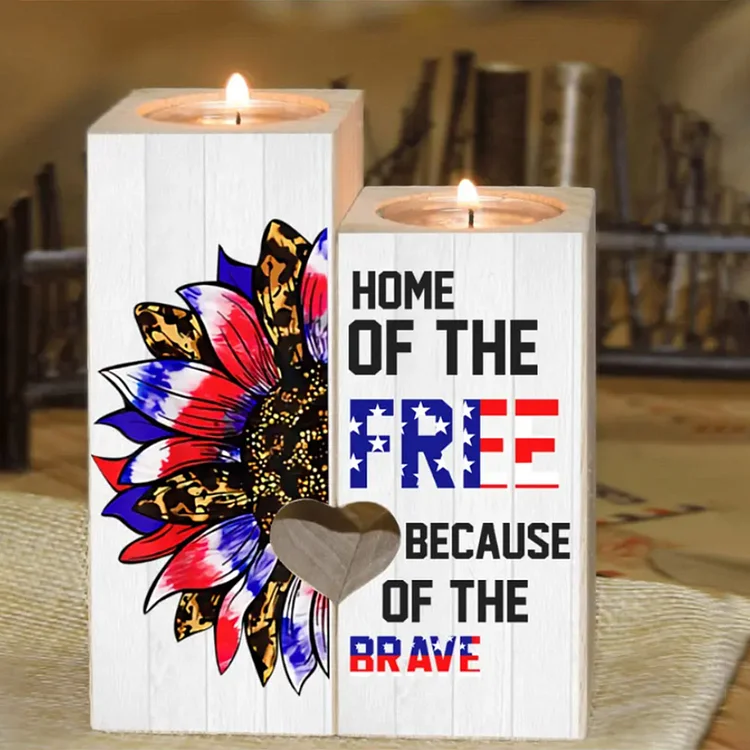 Sunflower Candle Holder，USA American Flag Candle Holder