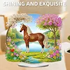 Garden Horse Acrylic DIY Diamond Painting Ornament Single Side Drill