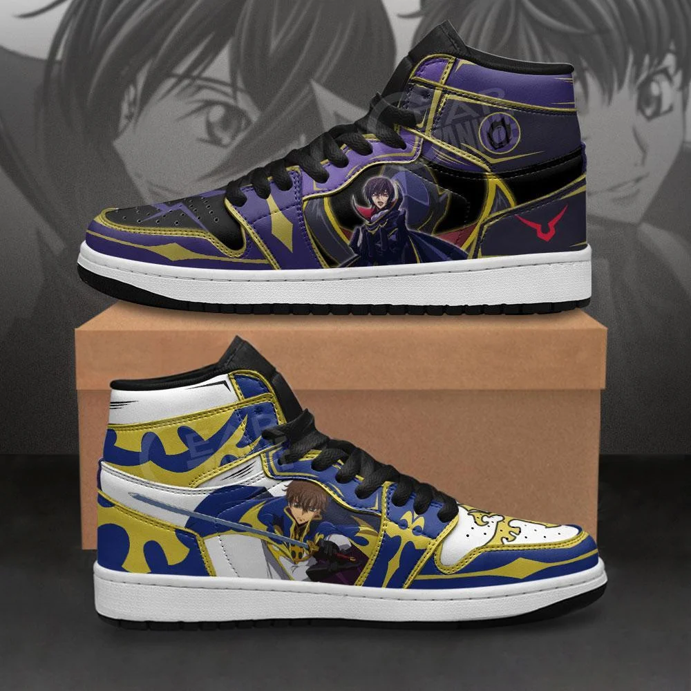 Kingofallstore - Lelouch and Suzaku Sneakers Custom Anime Code Geass Shoes