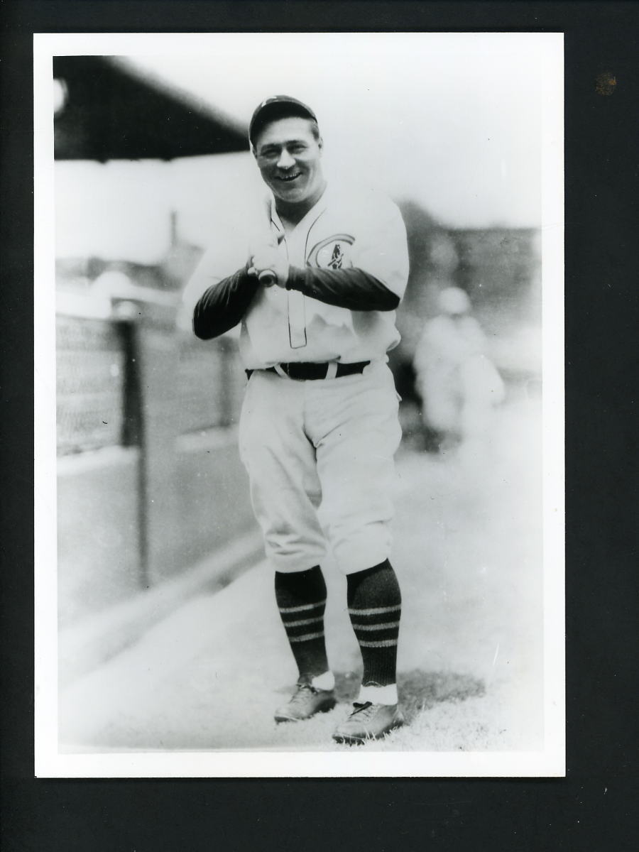 Hack Wilson George Brace Press Original Photo Poster painting Chicago Cubs bat on shoulder pose