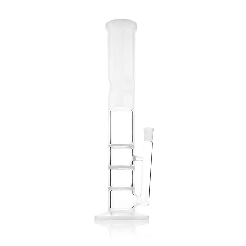 Glass Bong Straight Type Three Layers Percolator Water Pipes 