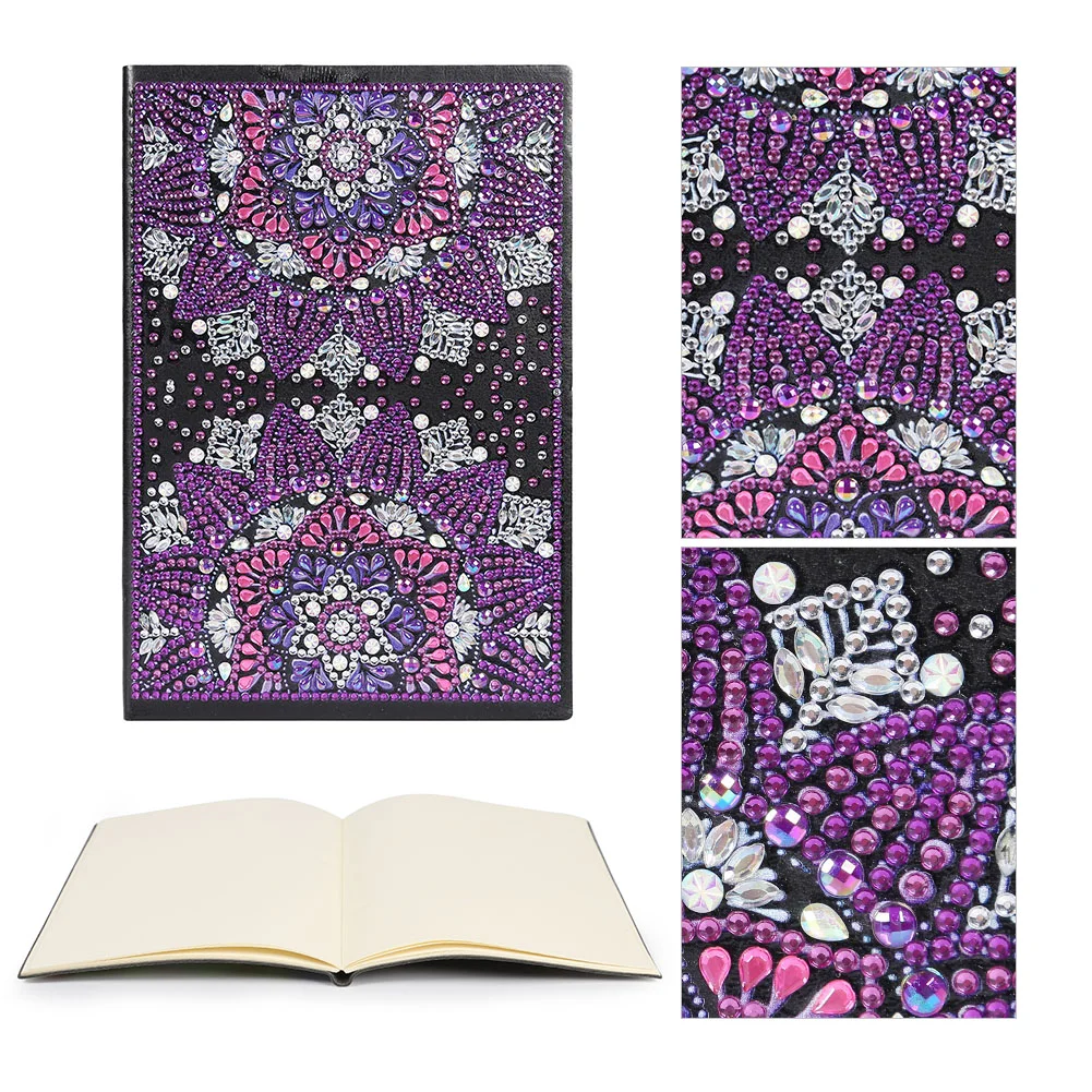 50 Pages A5 Sketchbook DIY Mandala Special Shaped Diamond Painting Notebook【Blank】