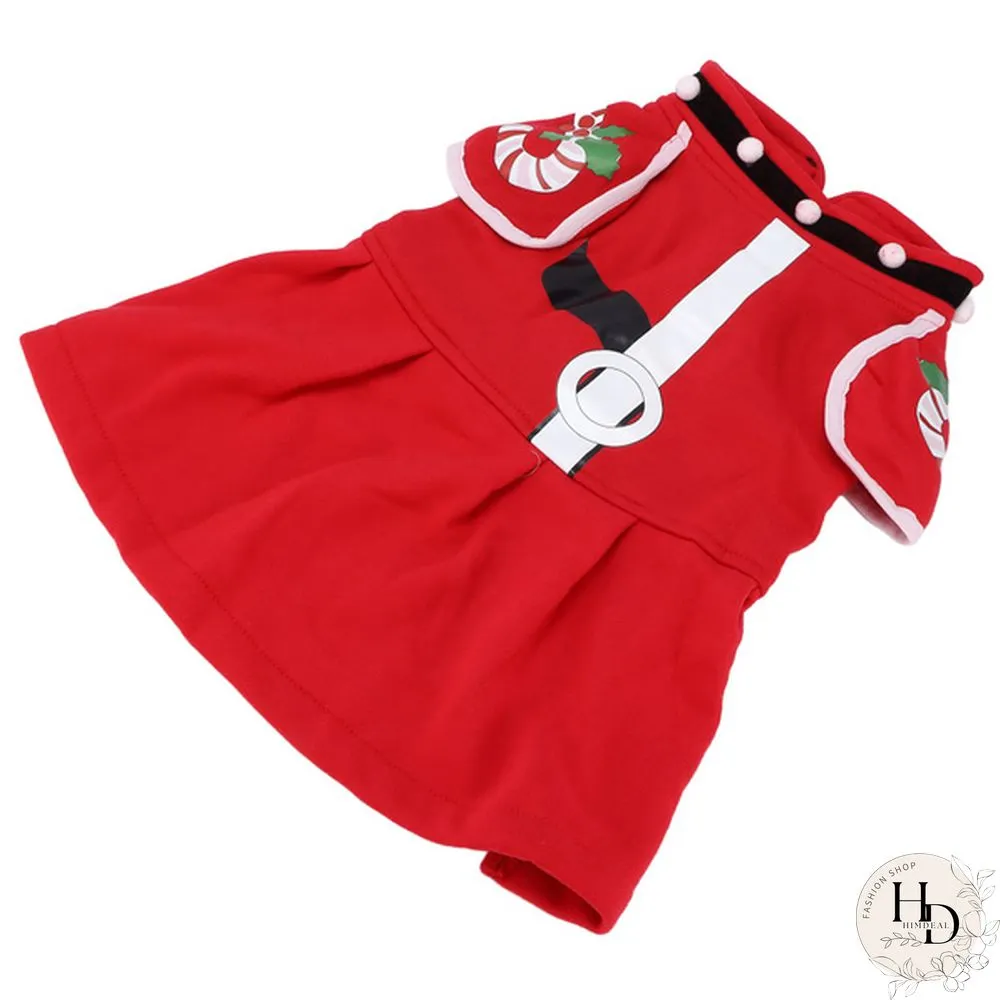 Dog Christmas Costume Thicken Warm Christmas Clothes for Small Medium Large Dogs(XL ) Deeh