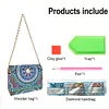 (US Local)DIY Mandala Diamond Art Wooden Coin Pouch with Chain 5D Diamond Painting Purse