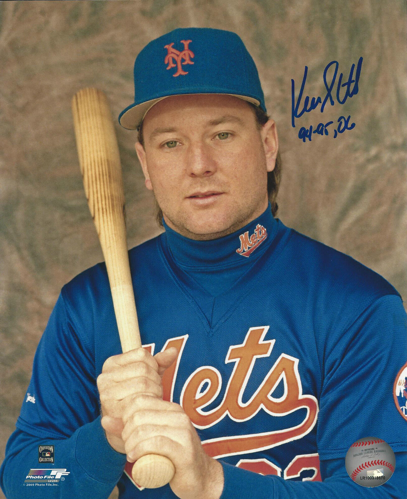 Signed 8x10 KELLY STINNETT New York Mets Photo Poster painting - COA