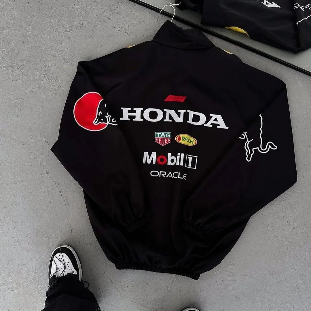 Unisex Classic Team Logo Retro Racing Jacket