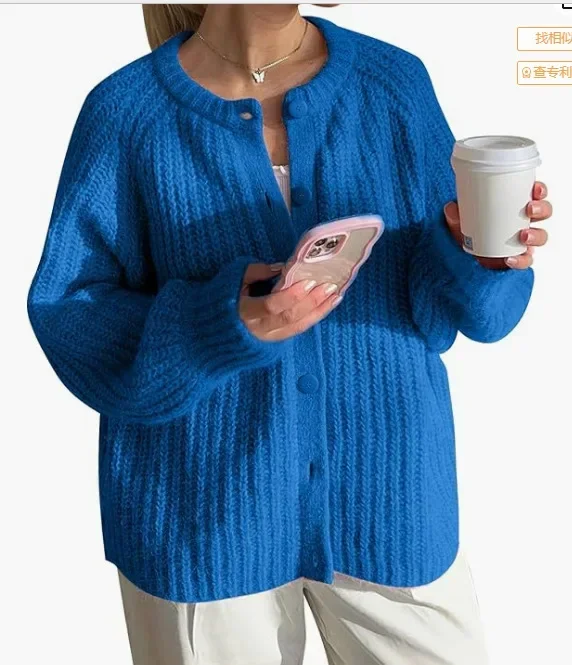 2025 Spring Sweater Women Cardigan Long Sleeve Solid Red Casual Elegant Sweaters Coat Female Warm Autumn Sweater Girl Clothes