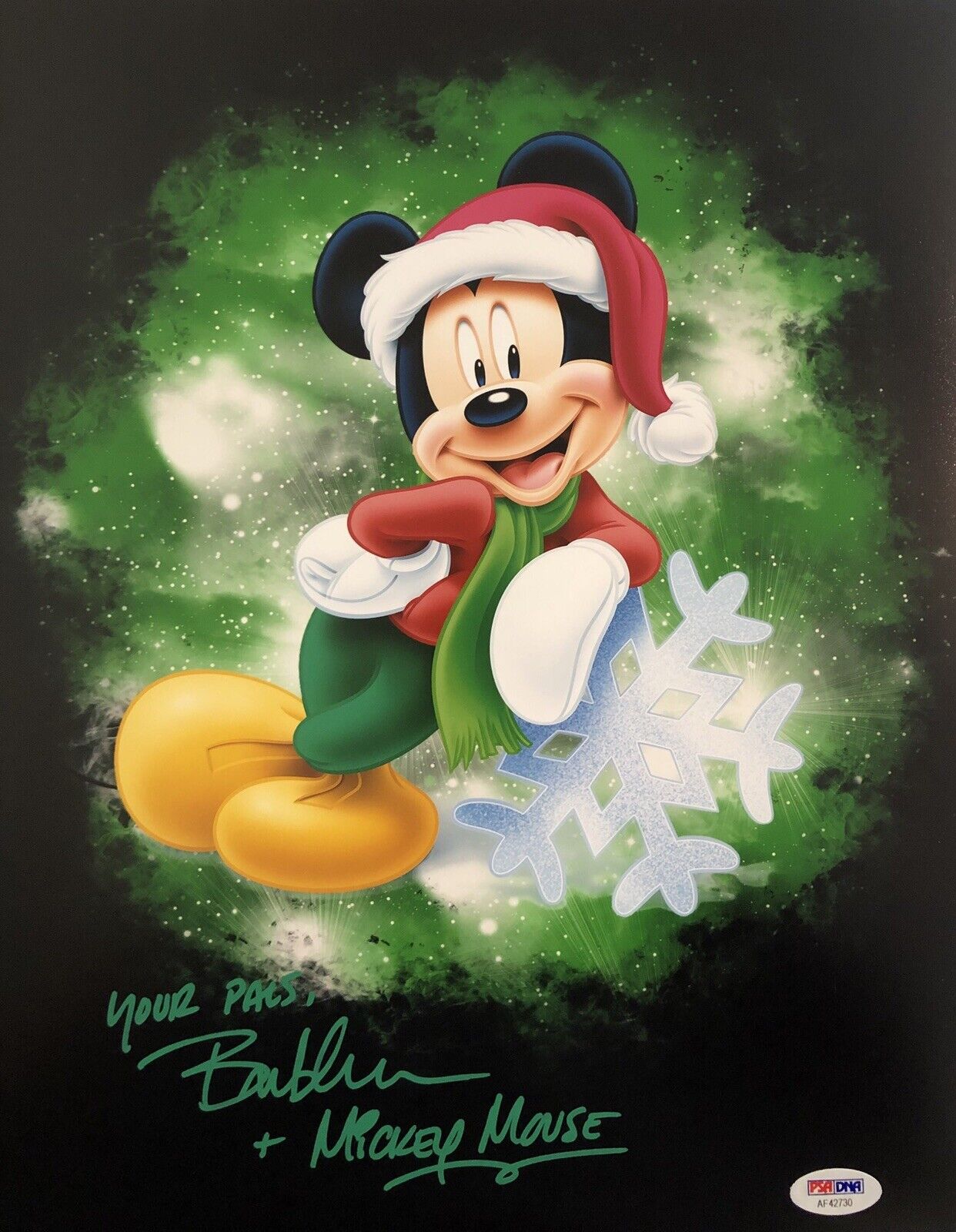 Bret Iwan Signed Autographed Mickey Mouse Custom 11x14 Photo Poster painting Christmas Psa/Dna