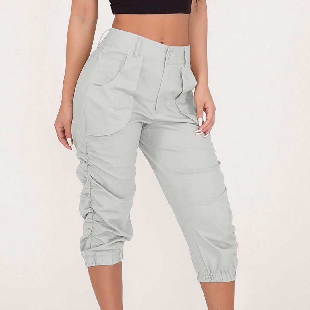 Summer Women's Casual Cropped Pants Workwear Temperament Commute