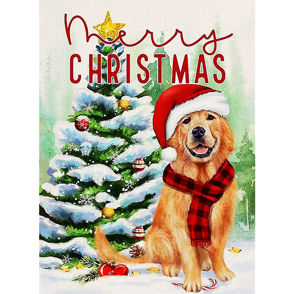 

Christmas Tree Dog - Round Drill Diamond Painting - 30*40CM, 501 Original