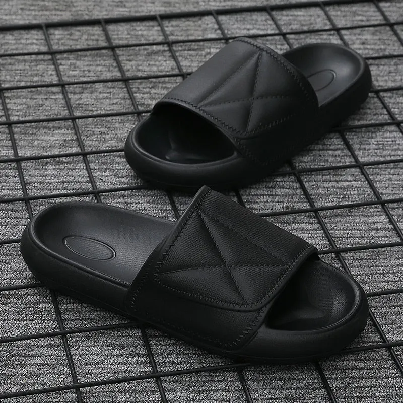 Men's Slippers Large Size 48 49 Summer  Size Household Indoor Bath Antiskid Soft Thick Bottom Cool Slippers For Men