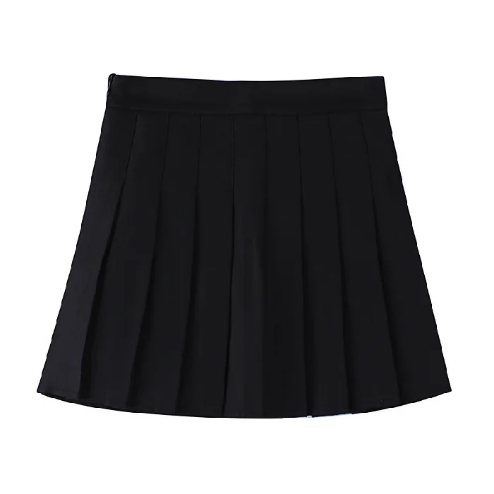 Uveng Uveng Pants Zip Button) Pleated Skirt JK Uniform Skirt Versatile Skirt Spring And Summer Short Skirt Tide