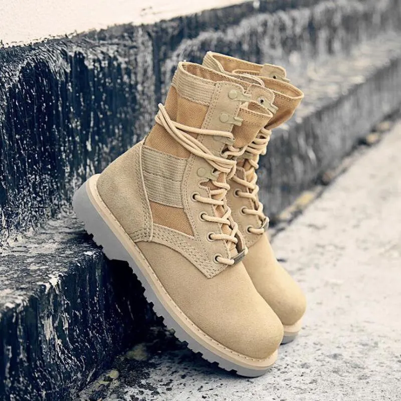 2021 Autumn Men's Tooling Shoes Waterproof Camping Outdoor Shoes Women's Wolf Boots Winter Desert Boots Couples Martin Boots
