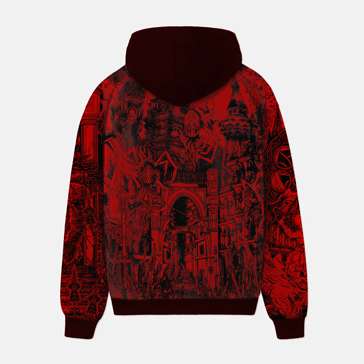 Shoptechwear Art Satanic Bloodborne Hunter Oversized Totem Unisex Casual Hoodie
