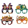 4PCS DIY Diamond Painting Halloween Glasses for Kids and Adults, Funny Crystal Rhinestone Art Eyewear Decoration for Halloween Party Favors, Photo Booth Props, No Lenses
