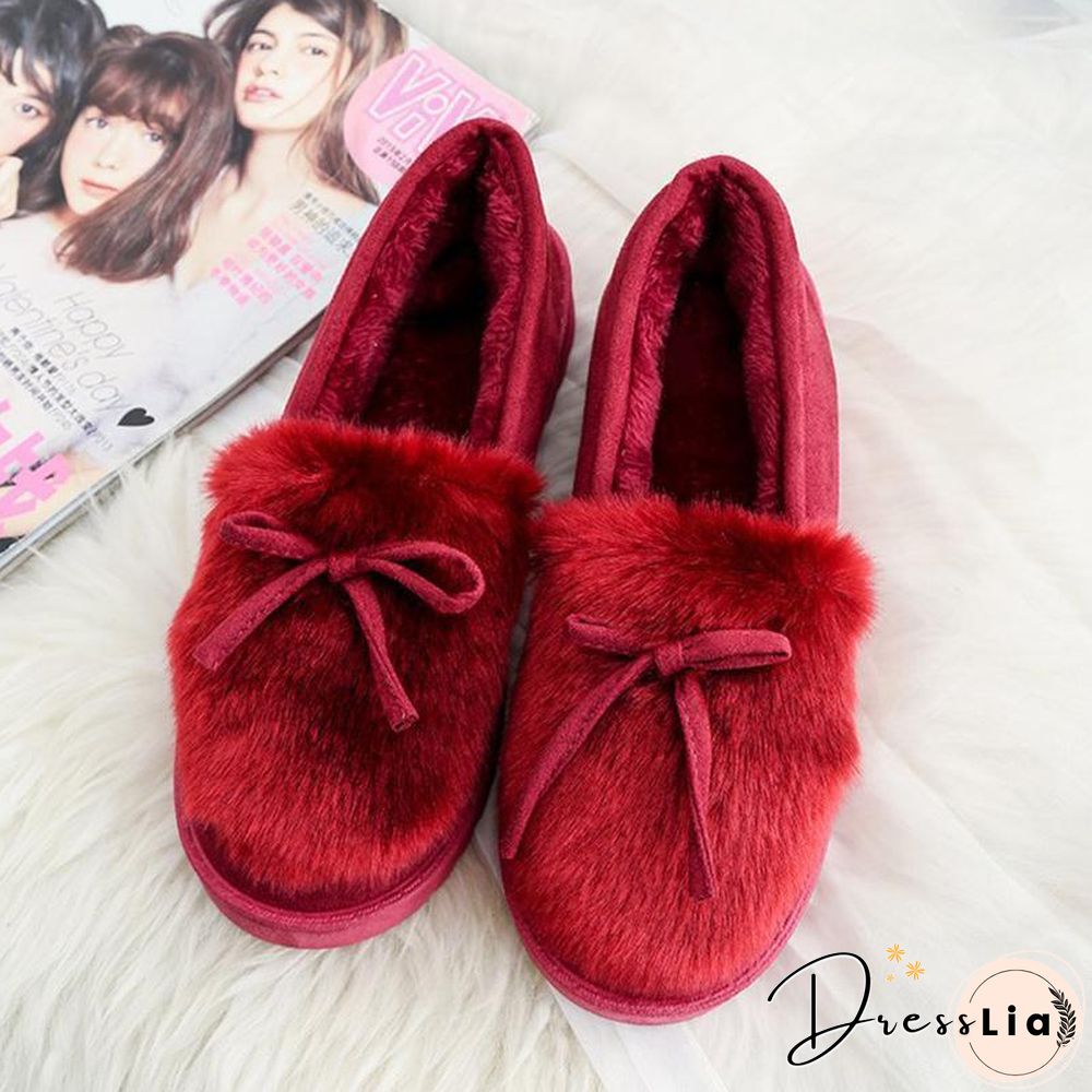 Womens Suede Flat Heel Daily Warm Shoes