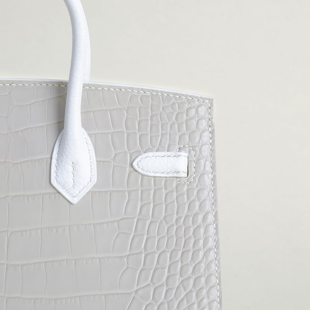 Birkin 20 Faubourg Alligator/Epsom/Sombaero/Madame 01 Blanc PHW