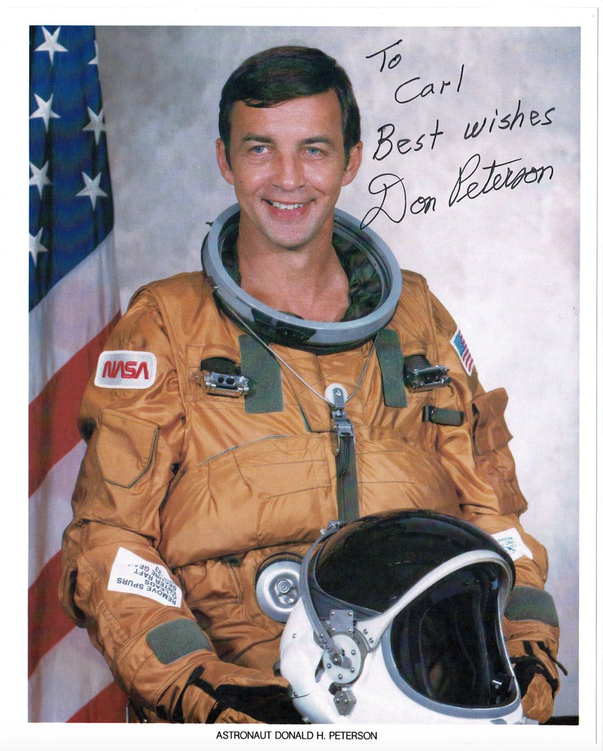 Don Peterson signed autographed NASA 8x10 Photo Poster painting! RARE! AMCo Authenticated! 5814