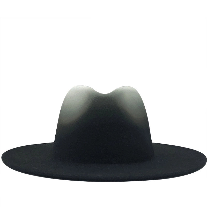 Unisex Minimalist Solid Color Flat Eaves Fedora Hat