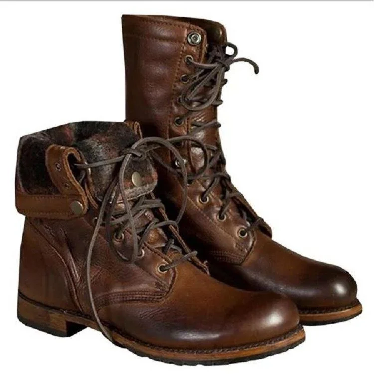 Women's Motorcycle Vintage Martin Boots  Stunahome.com