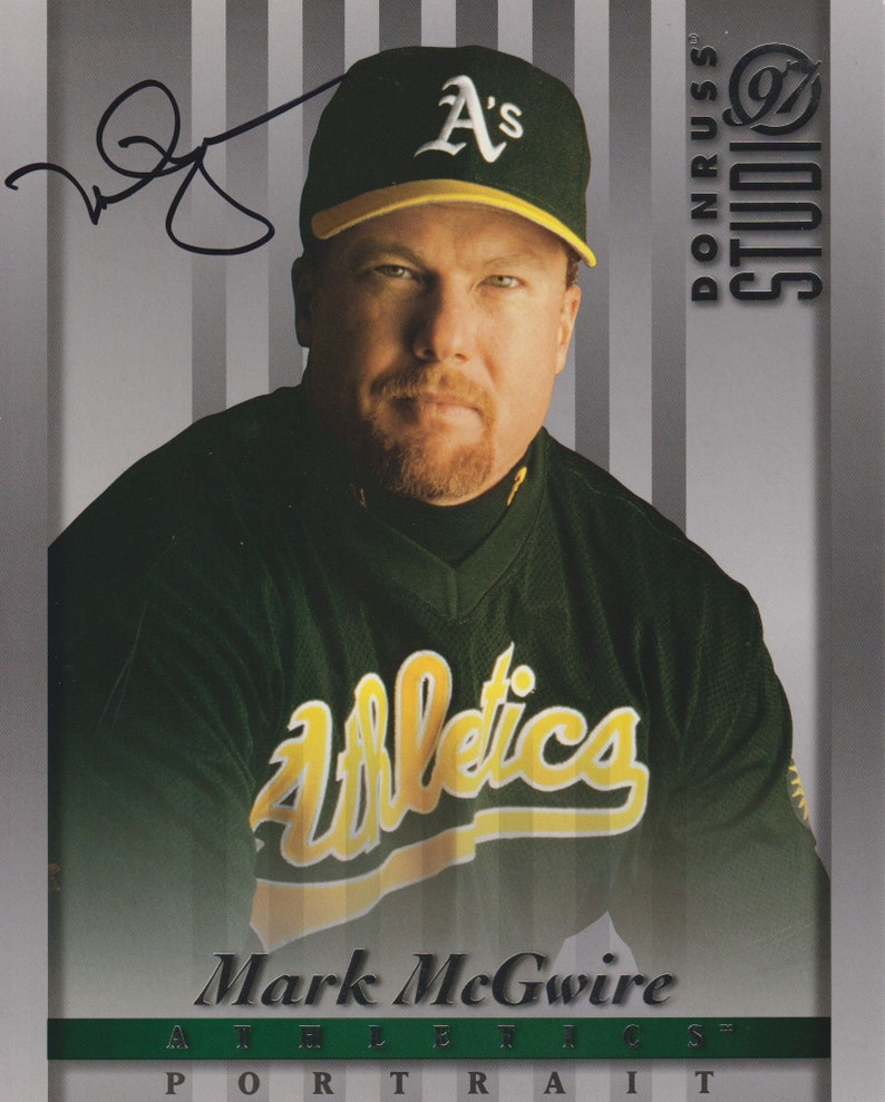 Mark McGwire Signed Autographed 1998 Donruss Studio 8x10 Photo Poster painting Oakland Athletics A's - COA Matching Holograms