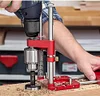 Portable Woodworking Drill Bit Locator, Adjustable Punch Locator Drill Bit Template Guide, Benchtop Drill Press Woodworking Drill Bit Locator