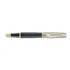 Matt Black Engraved E9347 Barrel and Glossy Chrome Cap with Gold PVD Edges