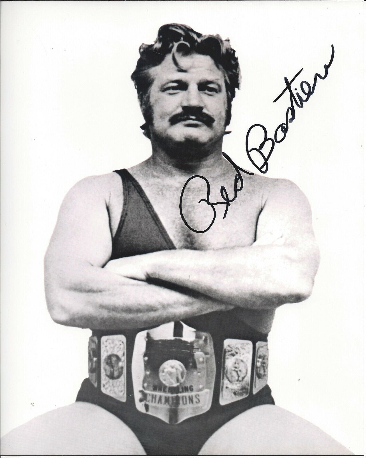 Red Bastien autographed 8x10 WWF AWA NWADeceased