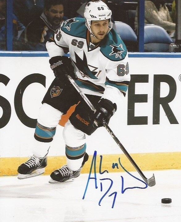 Andrew Desjardins signed San Jose Sharks 8x10 Photo Poster painting autographed