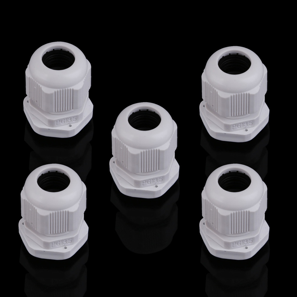 

100 PCS White Water-proof Cable Wire Thread Connector Joints Glands PG13.5, 501 Original