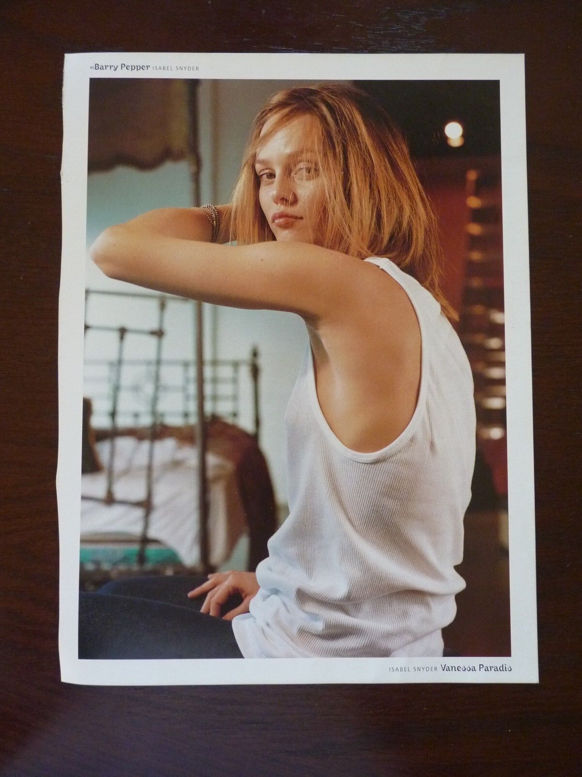 Vanessa Paradis Single Side Coffee Table Book Photo Poster painting Page 9x11