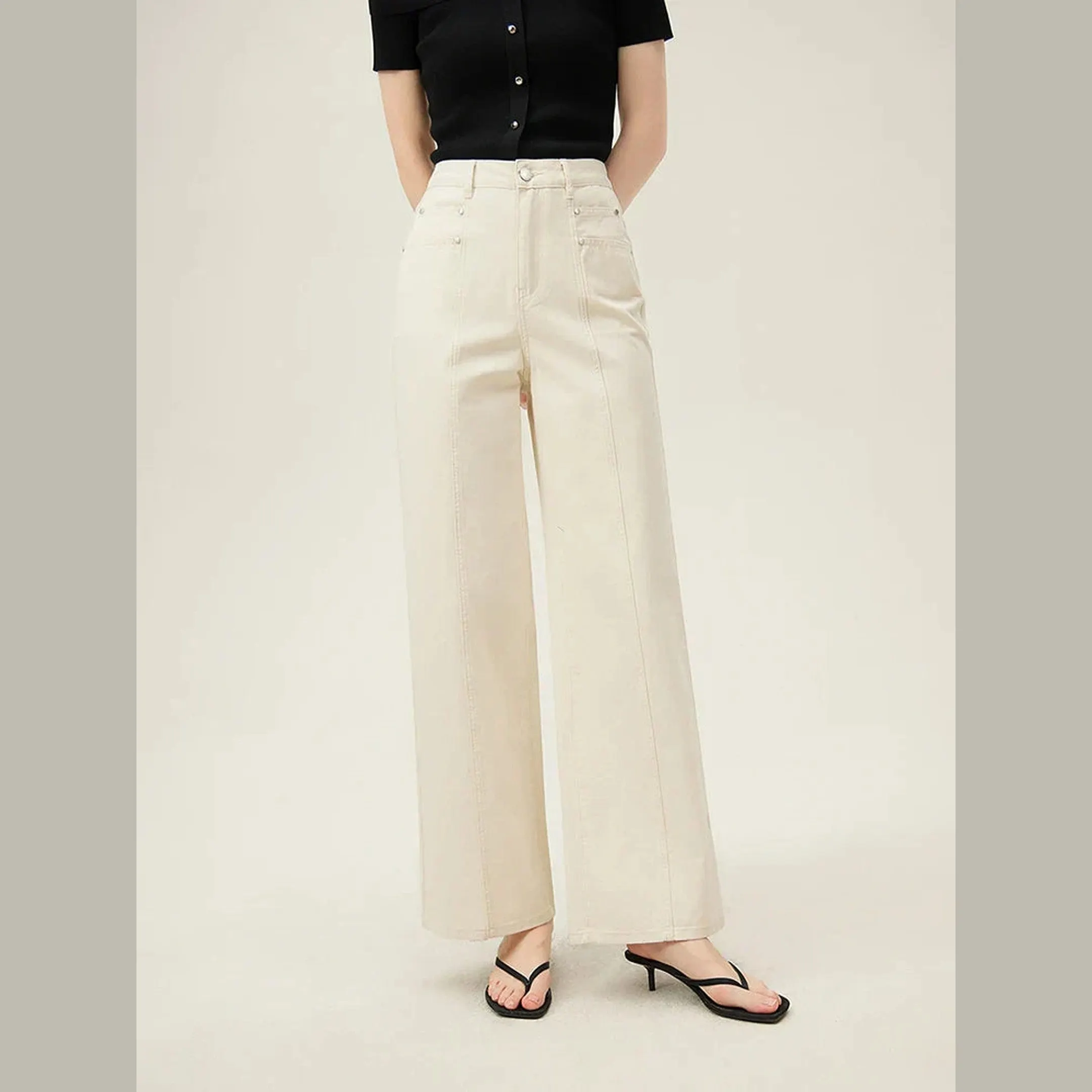 Women's Wide-Leg Denim Jeans &ndash; Relaxed Vintage-Inspired Fit