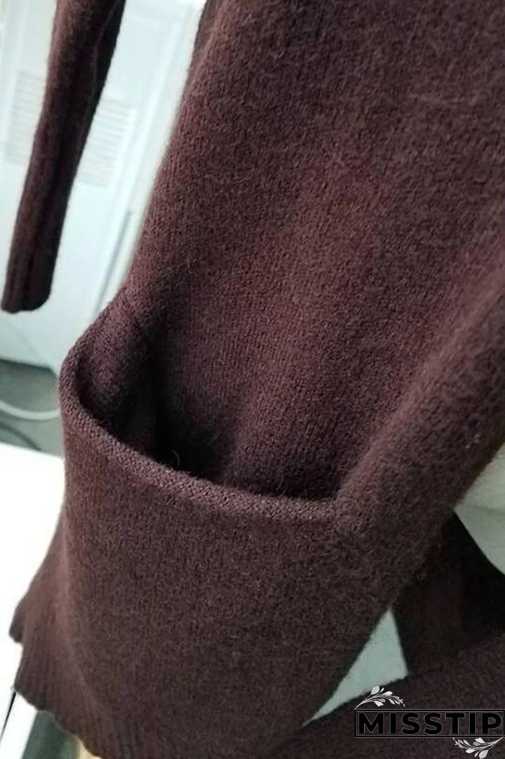 Pocket Knitting Long Coat