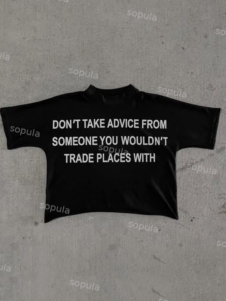 Don't Listen To Advice, Cropped T-shirt - SOPULA