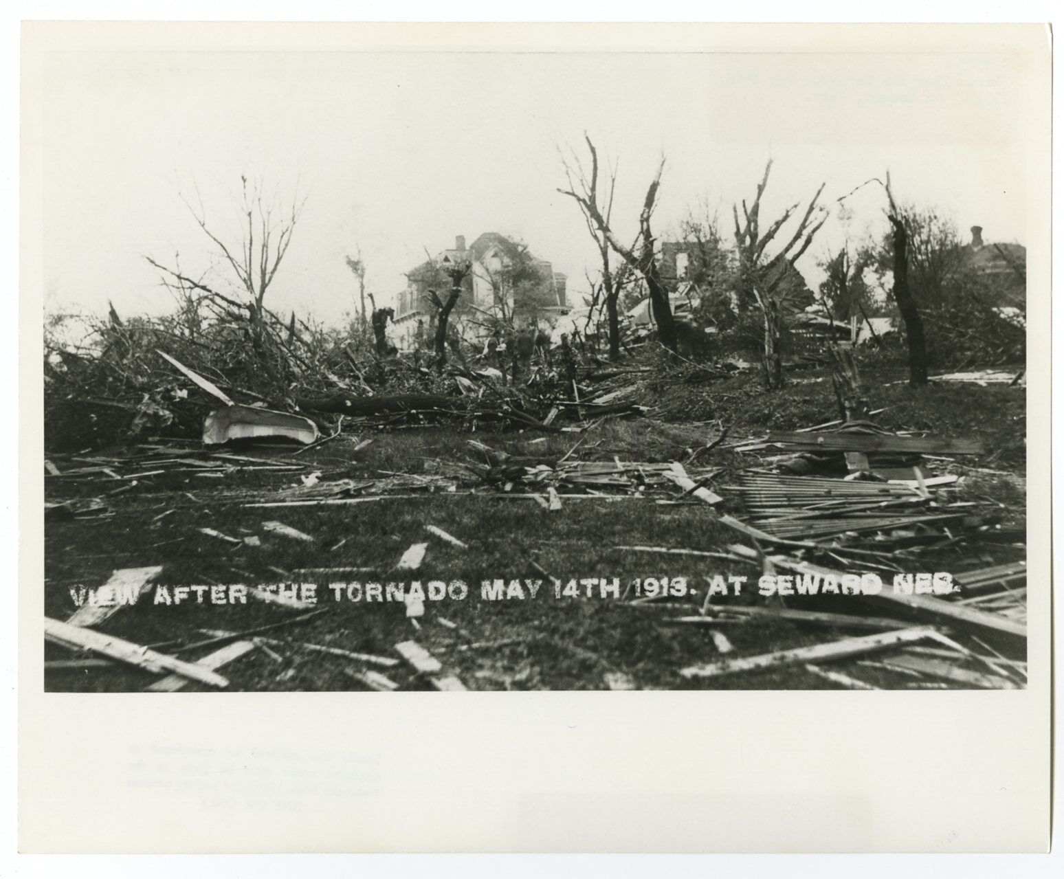 Nebraska History - Vintage 8x10 Publication Photo Poster paintinggraph - Seward Tornado Damage