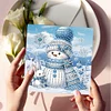 6pcs Diamond Painting Xmas Snowman Greeting Cards Congratulations Cards & Gifts
