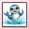 Playful Sea Lion-18CT Stamped Cross Stitch 20*20cm