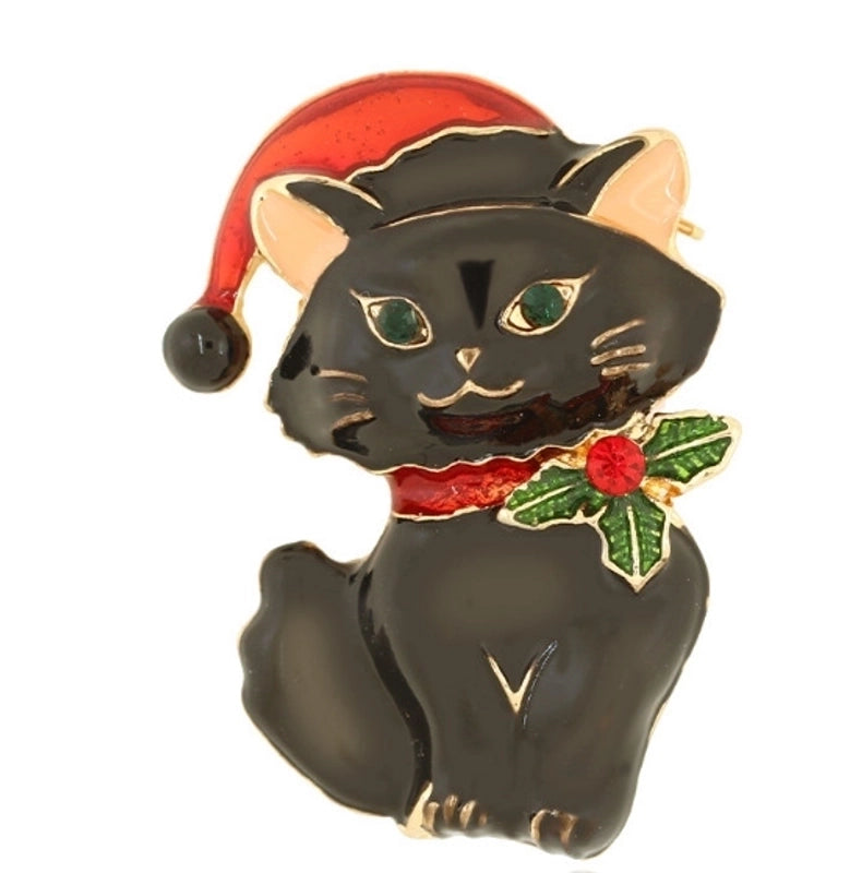 Fashion Pin Santa Claus Star Elk Alloy Plating Rhinestones Women’S Brooches