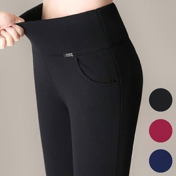 New Fashion Women Pants Solid Color Loose High Waist Long Trousers Pants - BlackFridayBuys