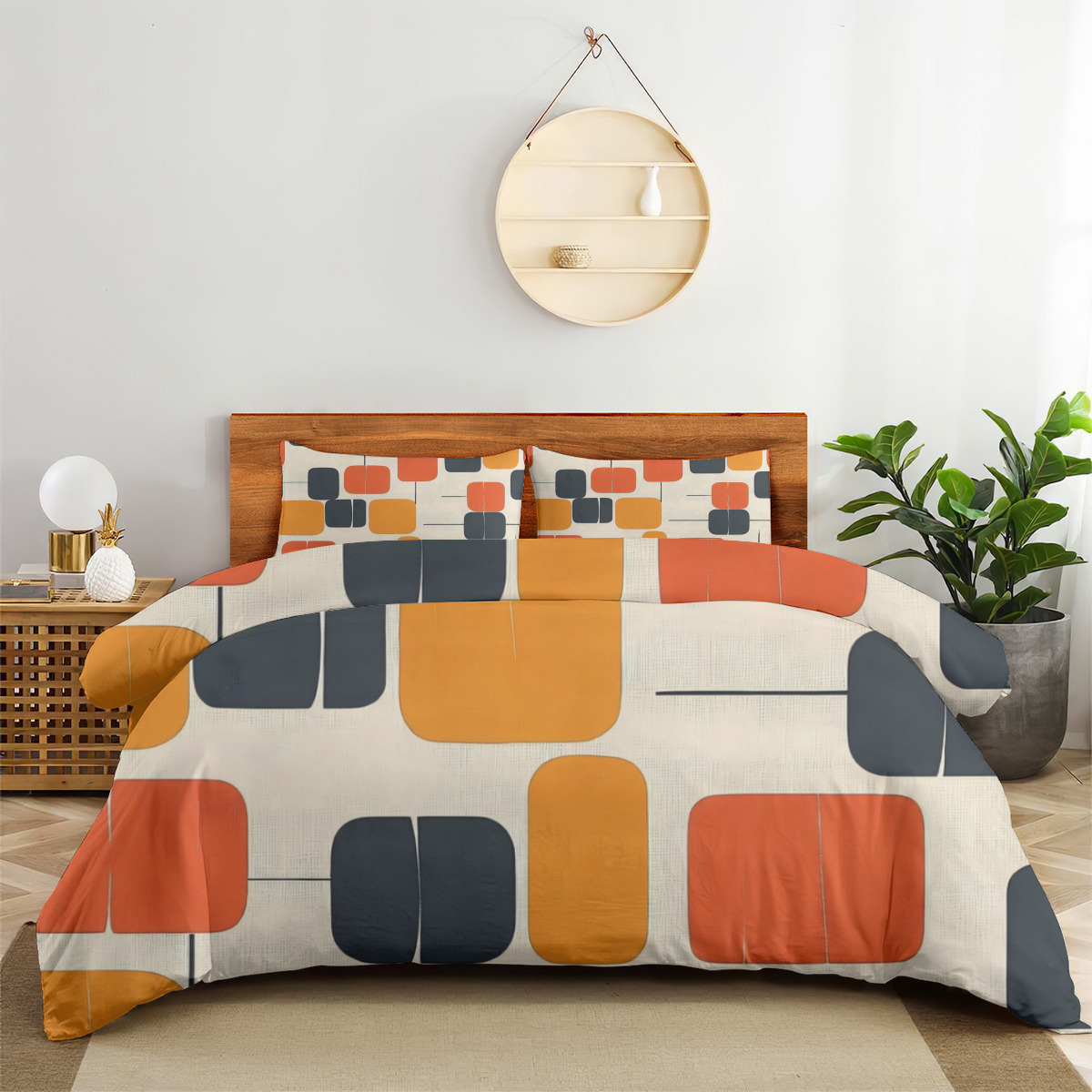 Printed Duvet Cover Three-piece Set